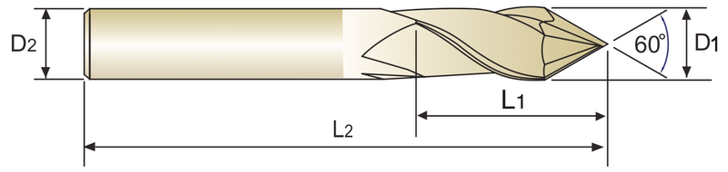 Κονδυλι 60° Chamfer Mill Καρβιδίου Επικαλυμμένο YG - Image 6