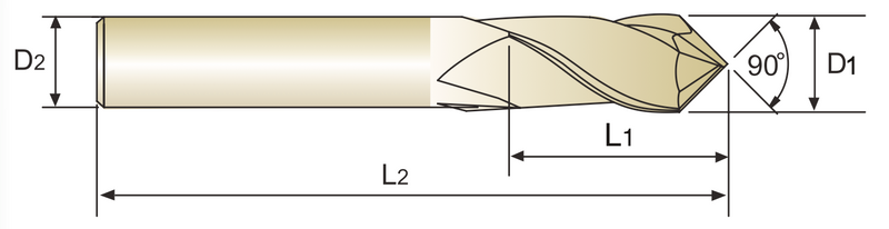 Κονδυλι 90° Chamfer Mill Καρβιδίου Επικαλυμμένο YG - Image 6