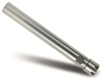 Yg TER-C-E long straight shank collet chuck, cylindrical metal body with slots at the end