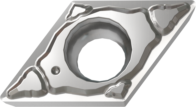 Πλακίδια DCMT0702**-PF Cermet για Ατσάλια, Μαντέμι και Inox - Φινίρισμα