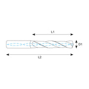 DREAM DRILLS INOX Τρυπανια Καρβιδιου 3D Επικαλυμμένα through Coolant Ø3-11.9 mm Yg