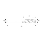 3-φτερο Κονδύλι Καρβιδίου για Αλουμίνιο ALU-POWER 45° Yg