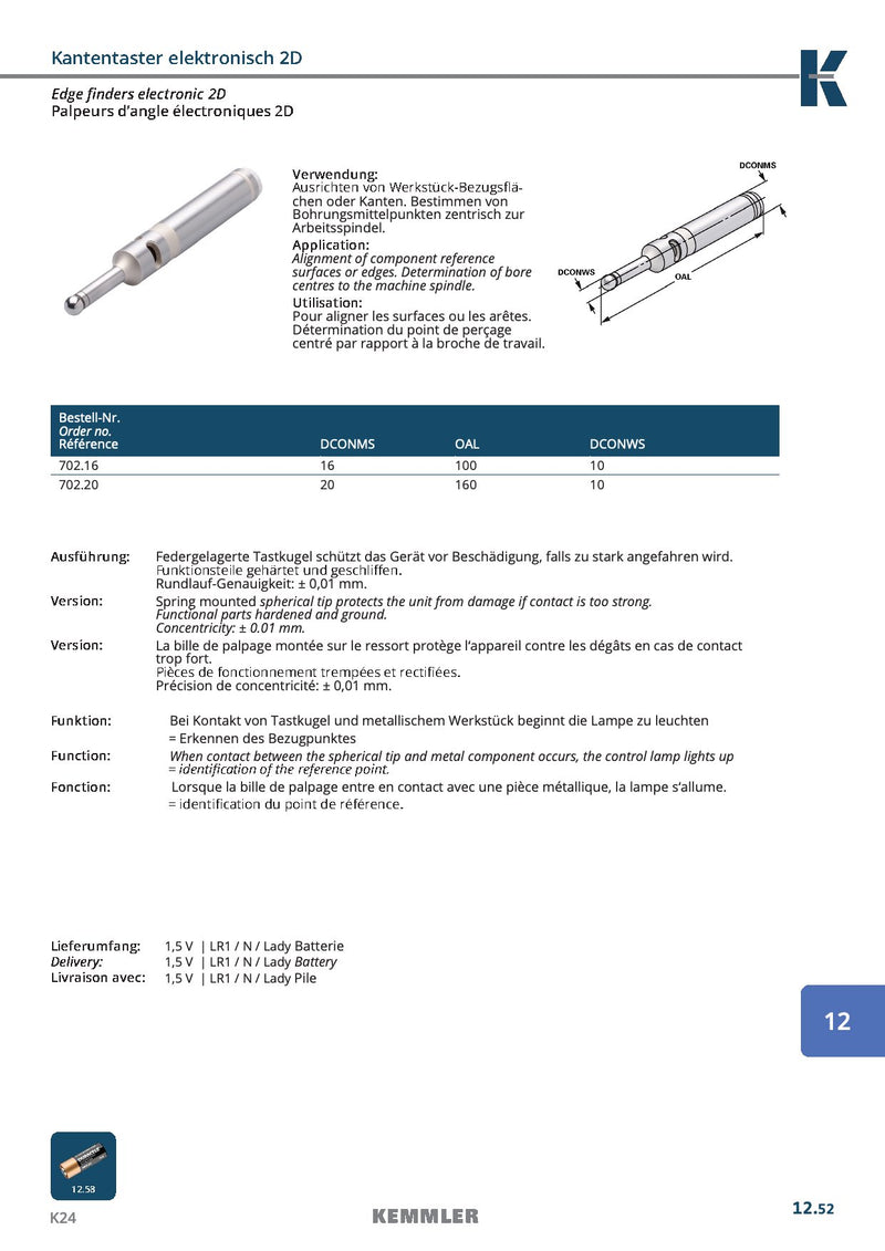 Ηλεκτρονικός μηδενιστής φρέζας 2D 702.16 Ø16 - Image 1