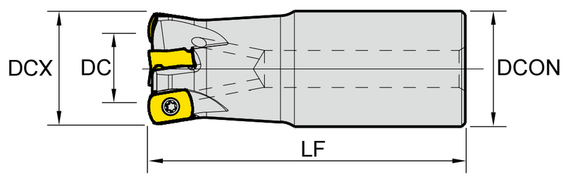 Κονδύλια με πλακίδια High Feed Cylindrical Through Coolant - ENMX