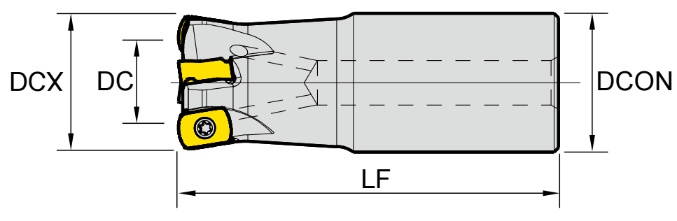 Κονδύλια με πλακίδια High Feed Cylindrical Through Coolant - ENMX