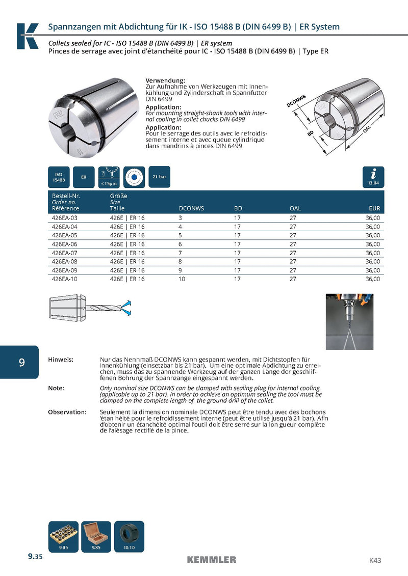 Collet ER Sealed της Kemmler, με 5μm runout  - Image 4