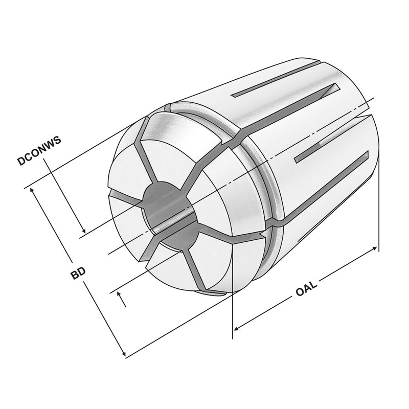 Collet ER Μεγάλης Ακρίβειας Sealed 120bar της Kemmler, με 3μm runout - Image 2