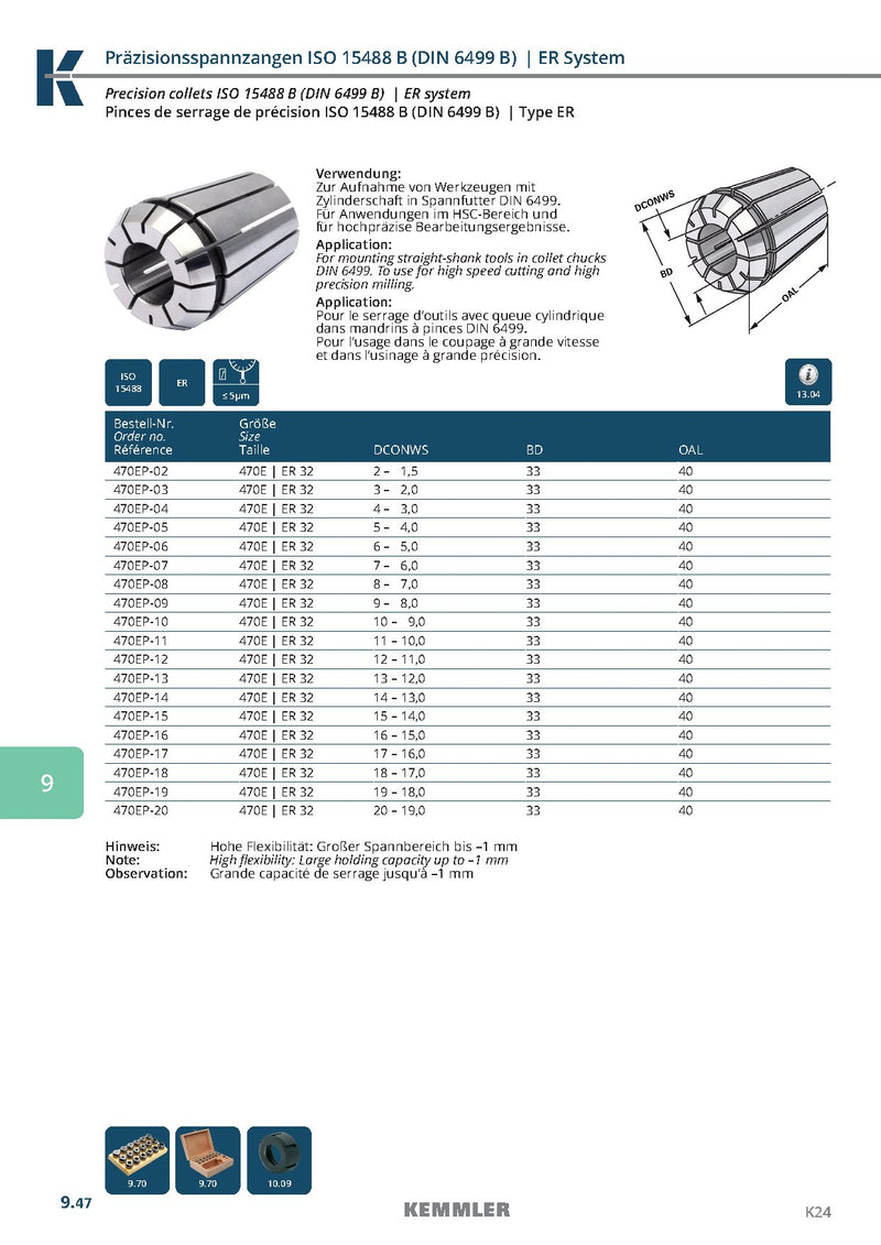 Collet ER Ακριβείας της Kemmler, με 5μm runout - Image 8