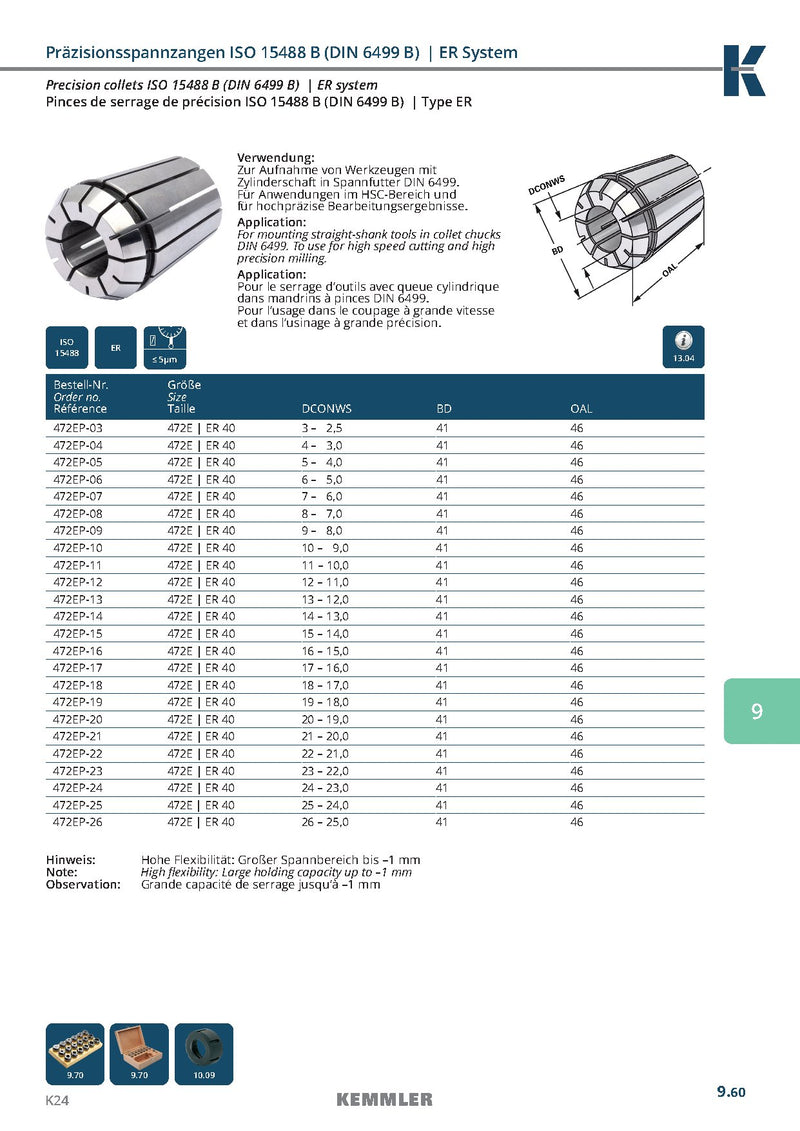 Collet ER Ακριβείας της Kemmler, με 5μm runout - Image 9