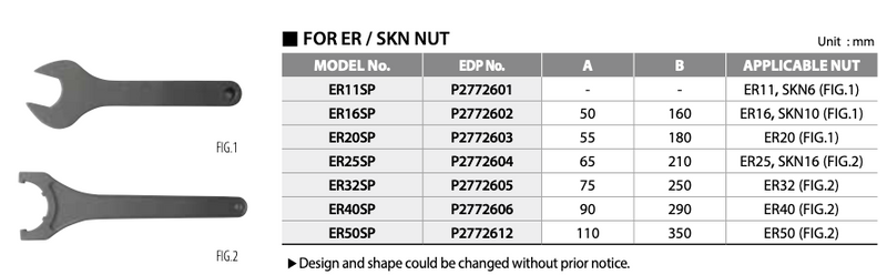 Κλειδί Σφιξίματος για Collet Yg