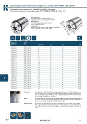 Collet ER  Sealed 21bar της Kemmler, με 15μm runout με έξτρα τρύπες για ψυκτικό - Image 8