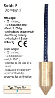 Βαρίδι Ορειχάλκινο 103 x 45 mm 1000g Richter