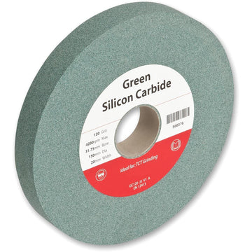 Πράσινος σμυριδοτροχός Andre Green Silicon Carbide GW, δίσκος λείανσης με κεντρική οπή και ετικέτα 120 grit