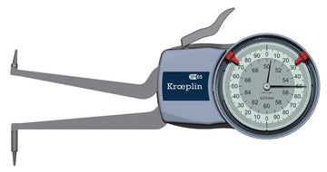 Kroeplin KAI-120 IP65 dial internal caliper gauge with round dial and long measuring arms up to 120 mm