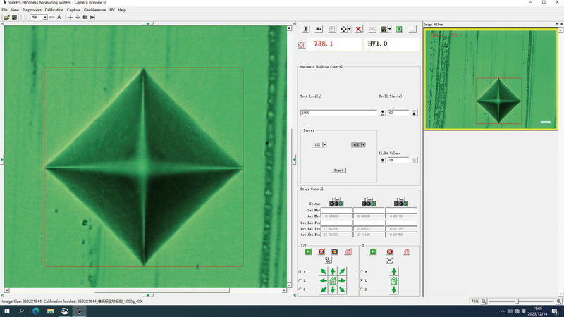Αυτόματο επιτραπέζιο σκληρόμετρο Micro-Vickers - Autofocus άξονα Ζ