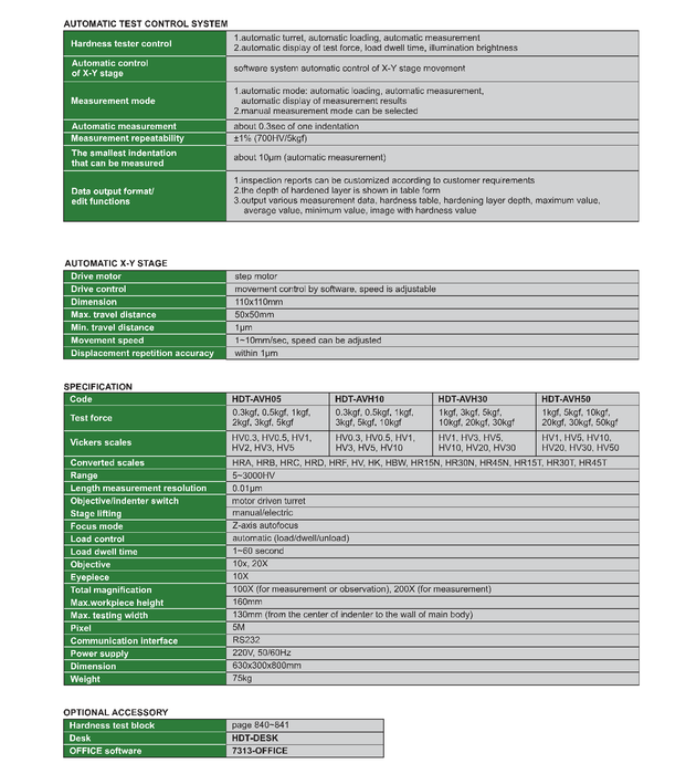 Desktop digital Vickers hardness tester - Touch screen - Computer - Autofocus Z axis