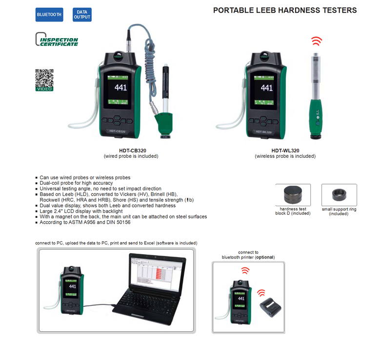 Φορητό Σκληρόμετρο Αναπήδησης Leeb - Software