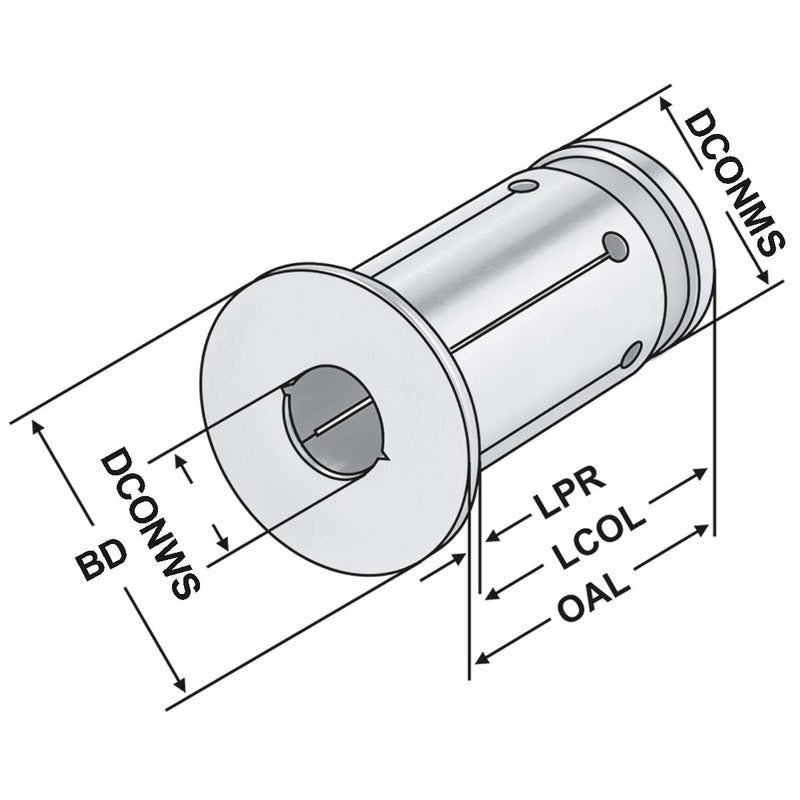 Τεχνικά χαρακτηριστικά HKS-5μm 70bar TSC - Collet HKS Sealed Power milling της Kemmler με μέγιστο runout 5μm και 70bar TSC (σελ. 1)