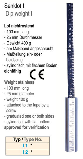 Βαρίδι Ανοξείδωτο 103 x 25 mm 400g Richter