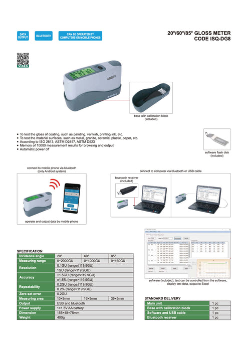 Gloss Meter 20° 60° 85°