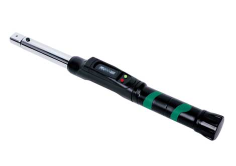 Δυναμόκλειδο Insize IST-25WM 12-300Nm με ψηφιακή οθόνη, μαύρη λαβή με πράσινες ρίγες και εναλλάξιμη κεφαλή
