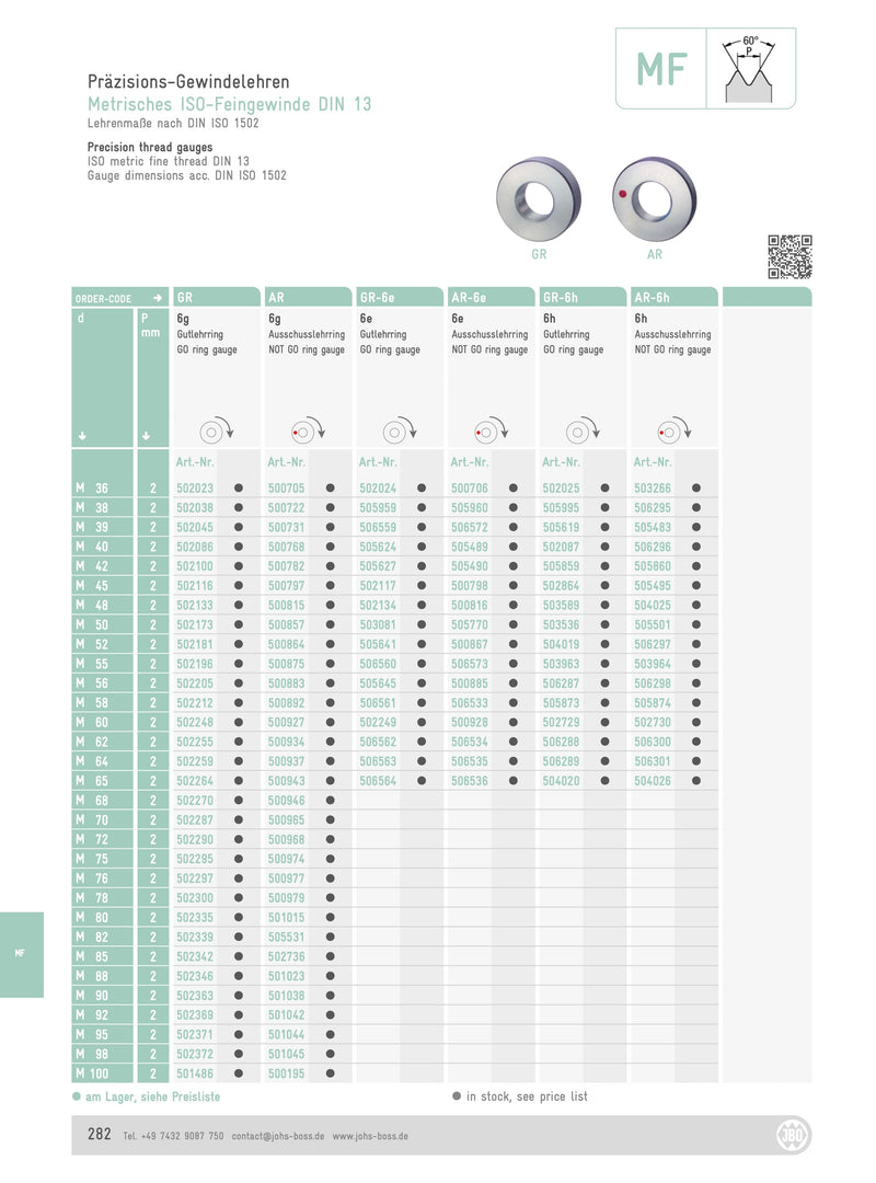 ΜF Δαχτυλίδι Ελεγκτήρας για Μετρικό Σπείρωμα 6e  - Image 15
