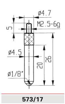 Technical specifications 573/17 - Contact Points for Dial Indicators