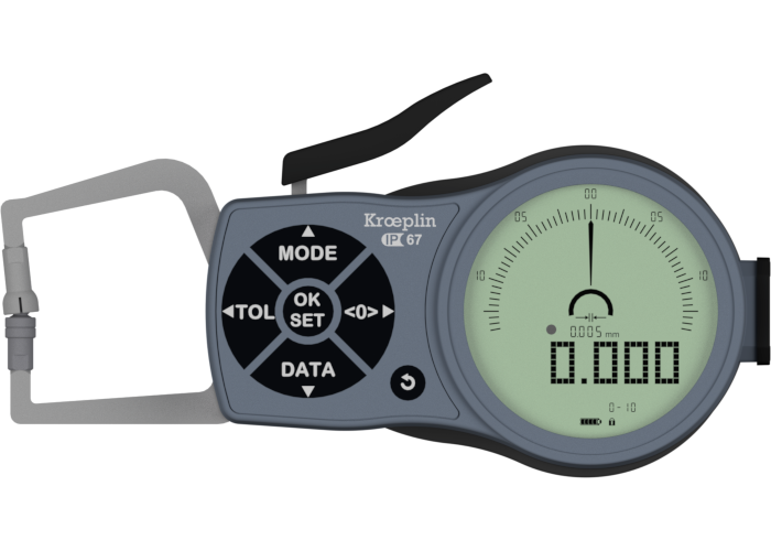 Κουμπασο Ψηφιακό Εξωτερικό με πελματα για μαλακα υλικά εως 100 mm Kroeplin