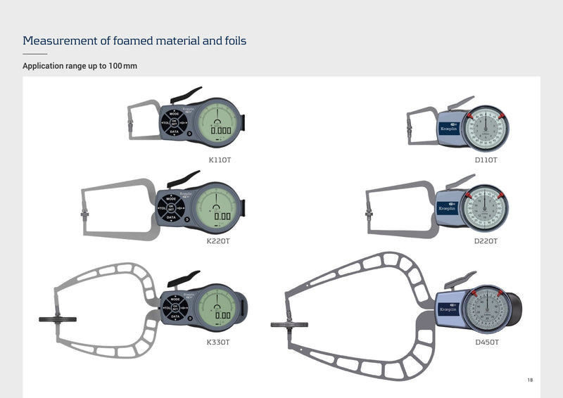 Κουμπασο Αναλογικό Εξωτερικό με πελματα για μαλακα υλικά εως 100 mm Kroeplin