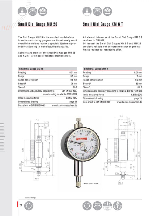 Dial Indicator - Small Ø28mm
