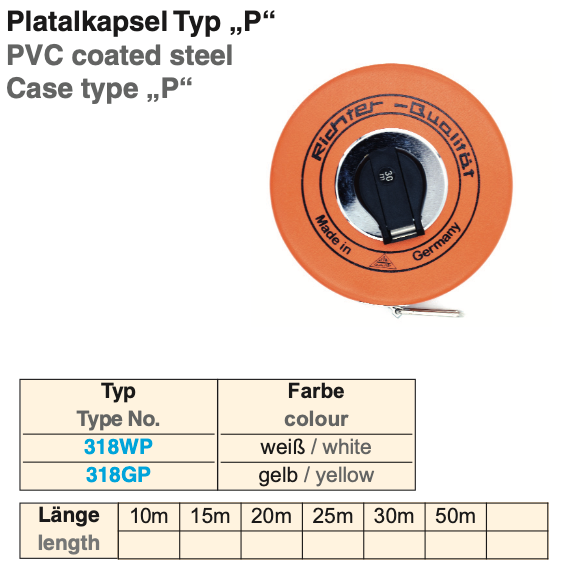 Μετροταινία STEEL - Class II - Type A (Διαγράμμιση πάνω κάτω)