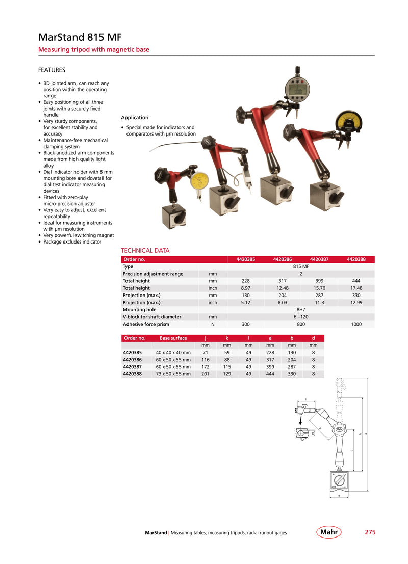 Μαγνητική Βάση  Κεντρική Σύσφιξης για Μετρητικά Ρολόγια
