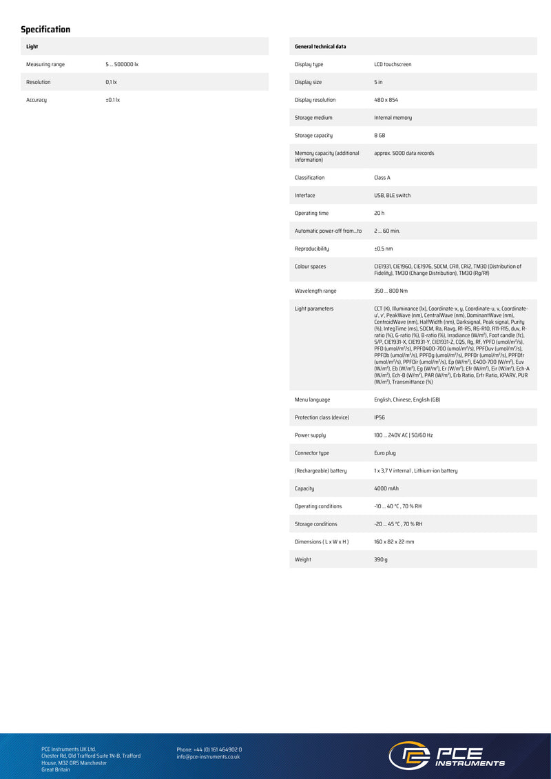 PCE-PSR 200 datasheet σελ. 2