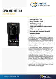 PCE-PSR 300UV datasheet σελ. 1