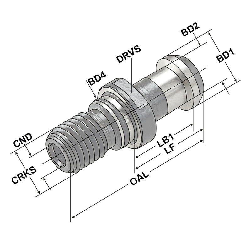Pull Stud Form AD with O-Ring For Mori Seiki - Image 2