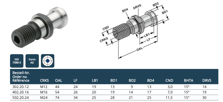Pull Stud Form AD without O-Ring - Image 3