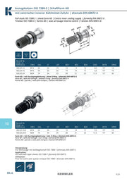 Τεχνικό φυλλάδιο Kemmler PS-AD - Pull Stud ISO 7388-3 Form AD (πρώην DIN 69872 A): σχέδιο και πλήρεις διαστάσεις για τις εκτελέσεις με και χωρίς O-Ring, κωδικοί 302.20.12, 402.20.16, 502.20.24, 402.20.16.0, 502.20.24.0