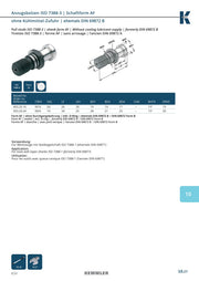 Τεχνικό φυλλάδιο Kemmler PS-AF-R - Pull Stud ISO 7388-3 Form AF: σχέδιο και πλήρεις διαστάσεις για τη στεγανή εκτέλεση με O-Ring, κωδικοί 403.20.16, 503.20.24