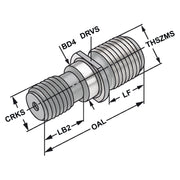 Pull Stud DECKEL S 20 x 2 Asymmetrical Thread - Image 2