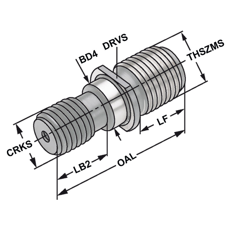 Pull Stud DECKEL S 20 x 2 Asymmetrical Thread - Image 2