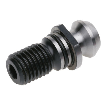 Pull stud Kemmler PS-ISO7388-1, μεταλλικός πείρος έλξης με σπείρωμα και εξάγωνη βάση, ασημί/μαύρο
