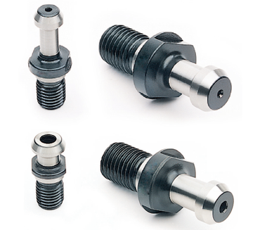 Yg P2506706 metal pull stud with thread and tapered head, shown in two views (upright and side)