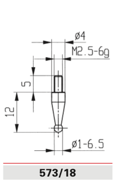 Technical specifications 573/18 - Contact Points for Dial Indicators