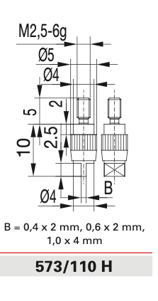 Μύτες για Μετρητικό Ρολόι Carbide
