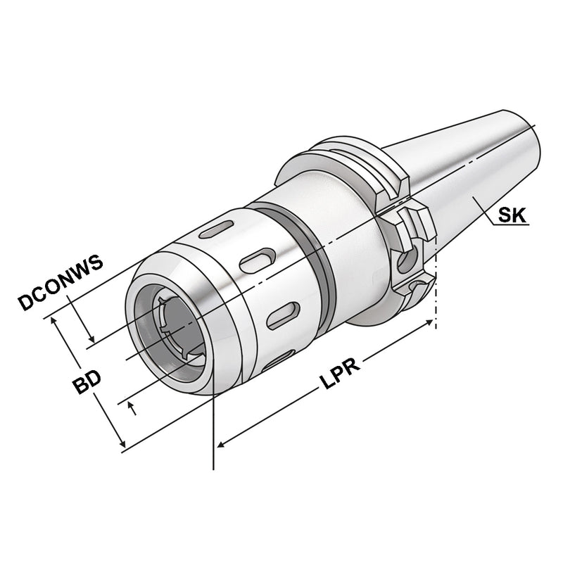 Τεχνικά χαρακτηριστικά SK-HSK (Kemmler) - Κώνος SK της Kemmler για βαριές κατεργασίες, collet HSK (High Clamping Force) (σελ. 1)
