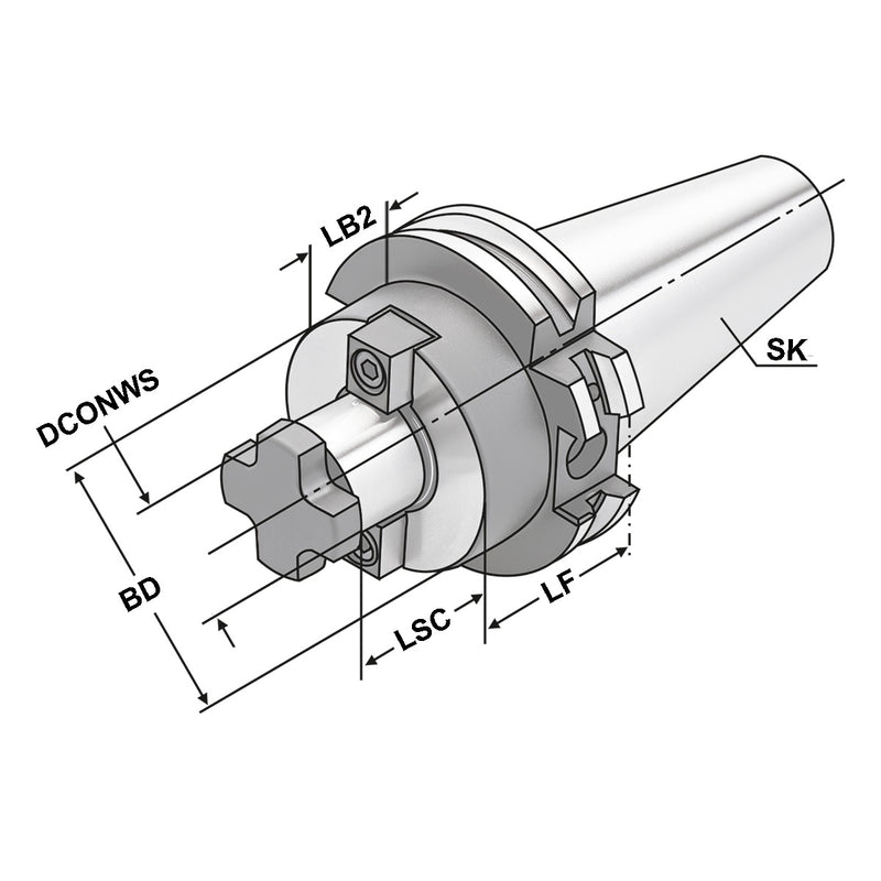 Τεχνικά χαρακτηριστικά SK-SMA2.5 (Kemmler) - Κώνος SK για Φρεζοκεφαλή 2.5G-25,000RPM Coolant Through (Kemmler) (σελ. 1)