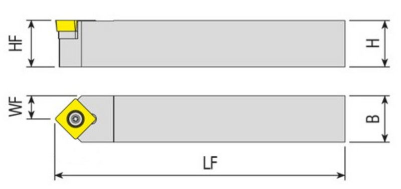 YG Lathe Handle for 90° Square Insert SC-- (General Purpose & Finishing)