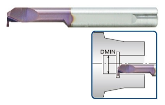 Μίνι μανέλα καρβιδίου Echain nanocut GG3RL110B07 για εσωτερικά λούκια, μεταλλικό σώμα με μωβ κοπτικό άκρο