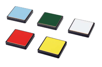 Σετ πρότυπα χρώματα Insize 5704-CP01, 5 τετράγωνα πλακίδια σε θήκες (μπλε, πράσινο, λευκό, κόκκινο, κίτρινο)