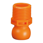 Σύνδεσμος σπειρώματος Jeton V-82026 1/4" BSPT (R), πορτοκαλί πλαστικός με εξάγωνη βάση και σπείρωμα